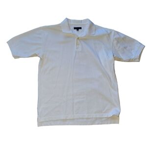 Cambridge Classics White Mens Performance Polo Small 100% Cotton Clean